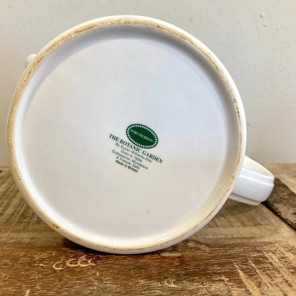Portmeirion Ceramic Floral The Botanic Garden Pitcher Vase Made in Britain Jug